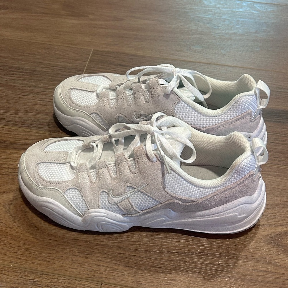 Nike White and Gray Athletic Sneakers